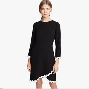 NEW! Shoshanna | Assymetrical ruffle trim crepe dress
